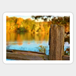 Fall Fence Post Sticker